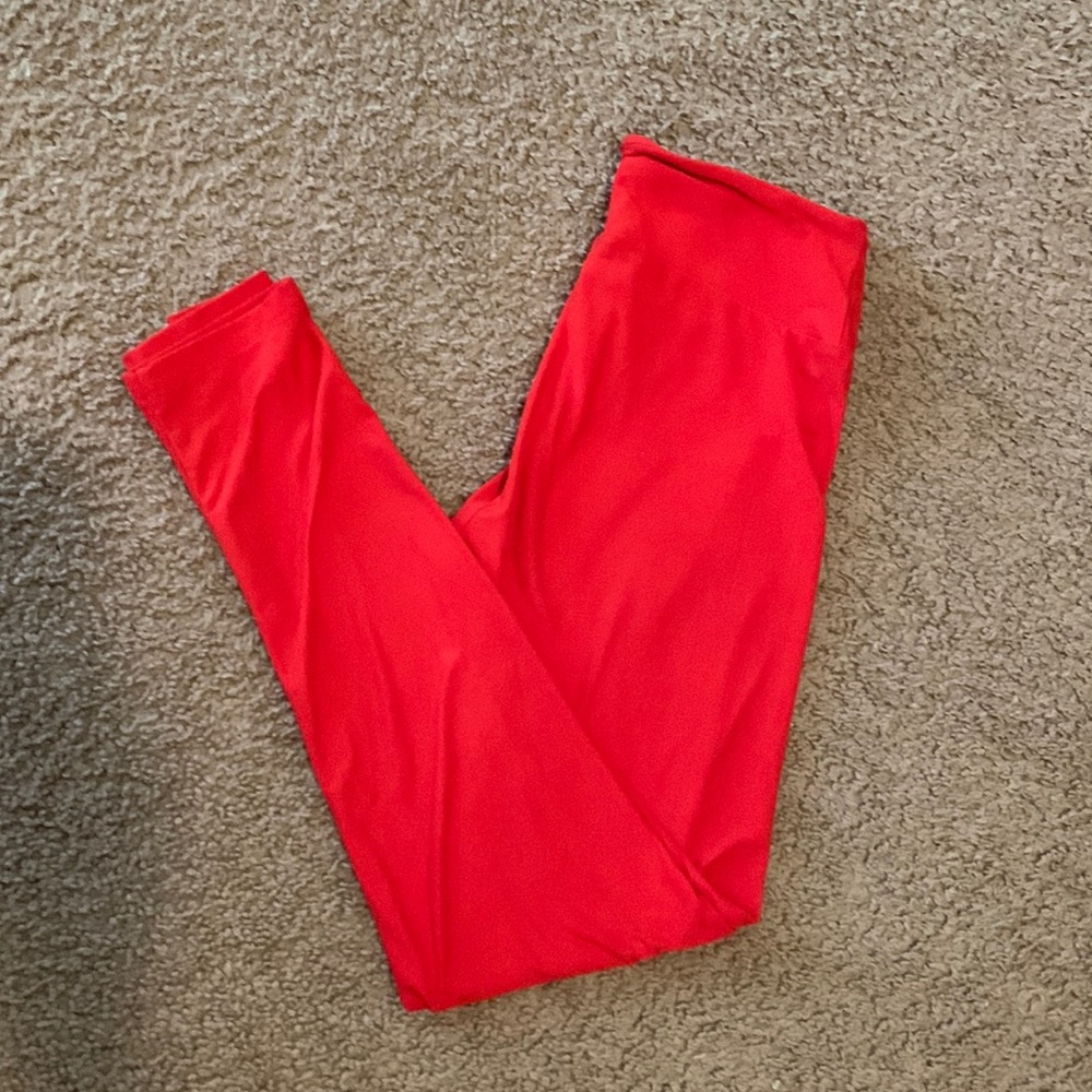 LulaRoe OS leggings, Red